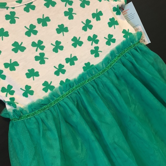 Cat & Jack Girls Tulle Short Sleeve St. Patrick’s Day Dress - Picture 6 of 12